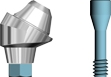 Picture of Angled Abutment Multi Unit, 3.5/4.0 platform, 30 degree, Conus 12, includes abutment screw option for 3.5/4.0 Platform product (BlueSkyBio.com)