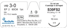 Picture of Silk 3-0, FS-2 needle, 12/box option for Sutures product (BlueSkyBio.com)