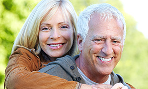 dental patient care senior couple smiling